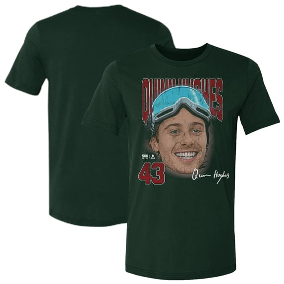 Men's 500 Level Quinn Hughes Forest Green US Men's Hockey Goggles T-Shirt
