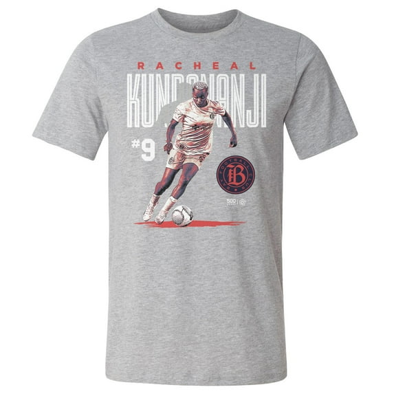 Men's 500 Level Racheal Kundananji Heather Gray Bay FC Player Bitmap Graphic T-Shirt
