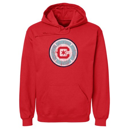 Men's 500 Level Red Chicago Fire Distressed Primary Logo Pullover Hoodie