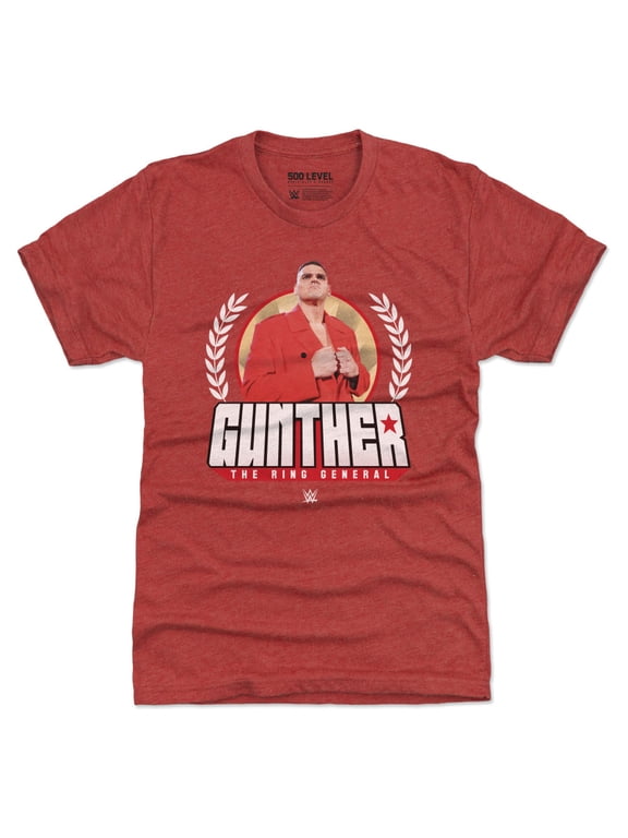 Men's 500 Level Red Gunther The Ring General Tri-Blend T-Shirt