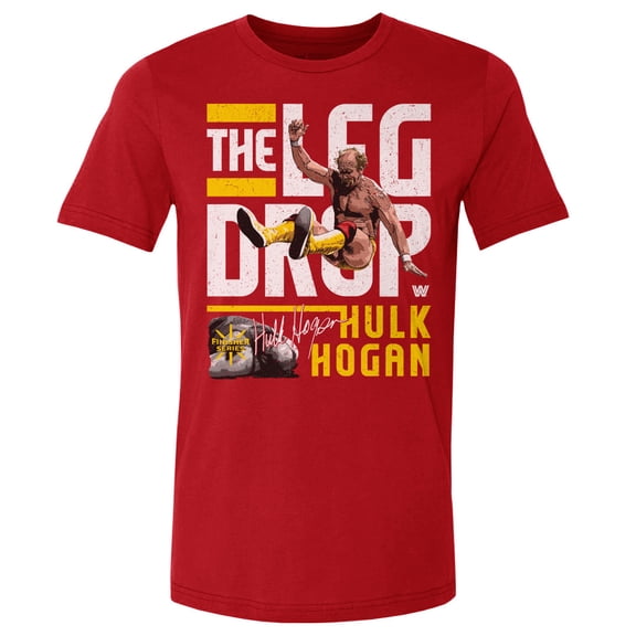 Men's 500 Level Red Hulk Hogan Leg Drop T-Shirt