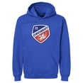 thumbnail image 1 of Men's 500 Level Royal FC Cincinnati Distressed Primary Logo Pullover Hoodie, 1 of 1