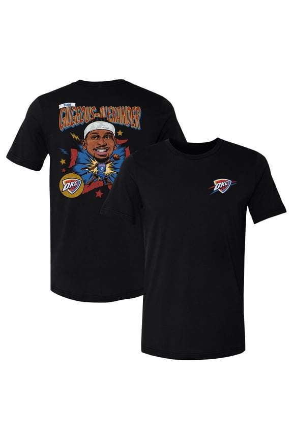 Men's 500 Level Shai Gilgeous-Alexander Black Oklahoma City Thunder Caricature T-Shirt