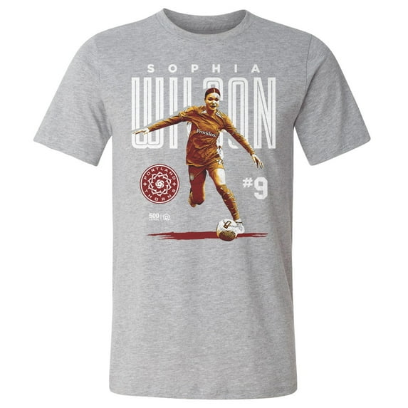 Men's 500 Level Sophia Wilson Heather Gray Portland Thorns FC Player Bitmap Graphic T-Shirt