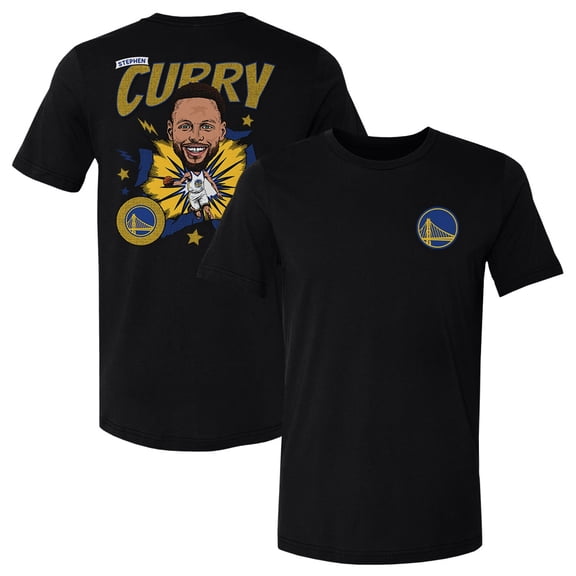 Men's 500 Level Stephen Curry Black Golden State Warriors Caricature T-Shirt
