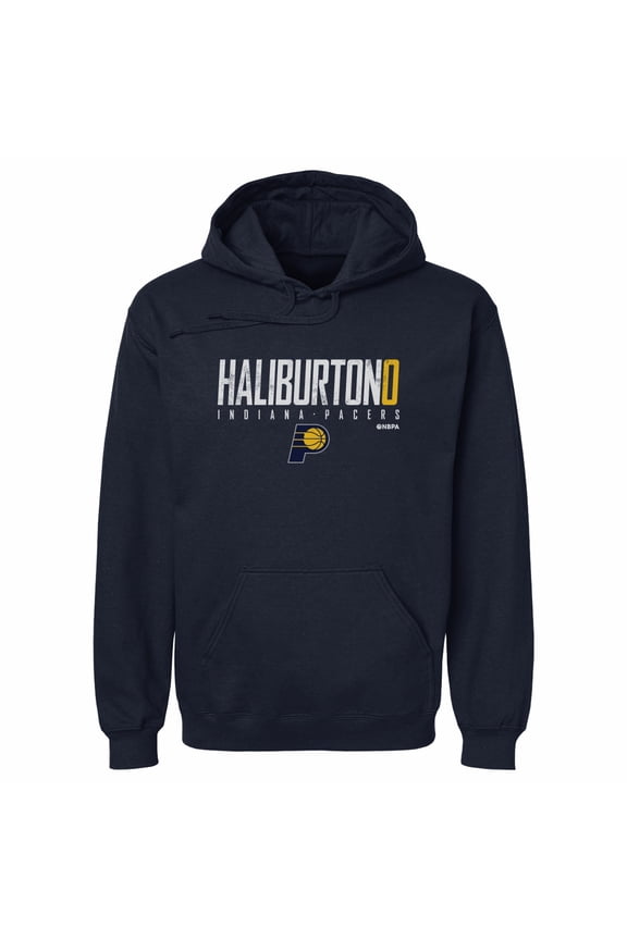 Men's 500 Level Tyrese Haliburton Navy Indiana Pacers Elite Pullover Hoodie
