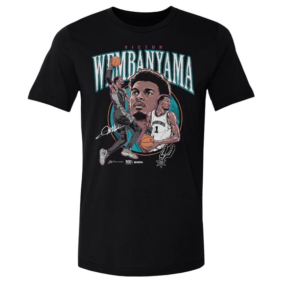 Men's 500 Level Victor Wembanyama Black San Antonio Spurs Trio T-Shirt