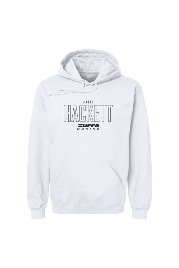 Men's 500 Level White Jalil Hackett Zuffa Boxing Hoodie