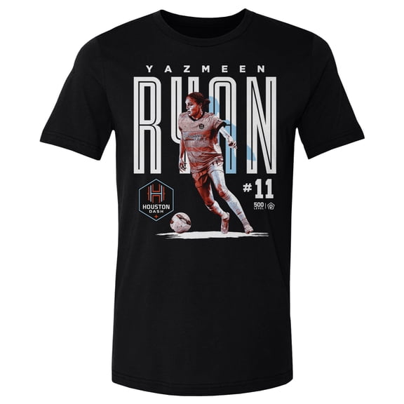 Men's 500 Level Yazmeen Ryan Black Houston Dash Player Bitmap Graphic T-Shirt