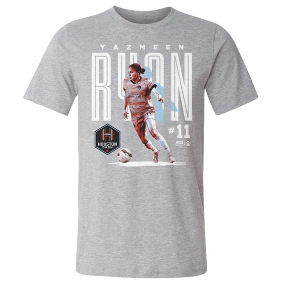 Men's 500 Level Yazmeen Ryan Heather Gray Houston Dash Player Bitmap Graphic T-Shirt
