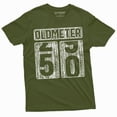 thumbnail image 1 of Men's 50th Birthday celebration anniversary T-shirt Funny Tee Odometer age Dad Grandpa gift Tee shirt (Small Military Green), 1 of 7