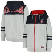 Men's 5th & Ocean by New Era Gray USWNT Throwback Full-Zip Hoodie