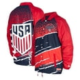 thumbnail image 1 of Men's 5th & Ocean by New Era Navy USMNT Throwback Coaches Raglan Full-Snap Jacket, 1 of 3