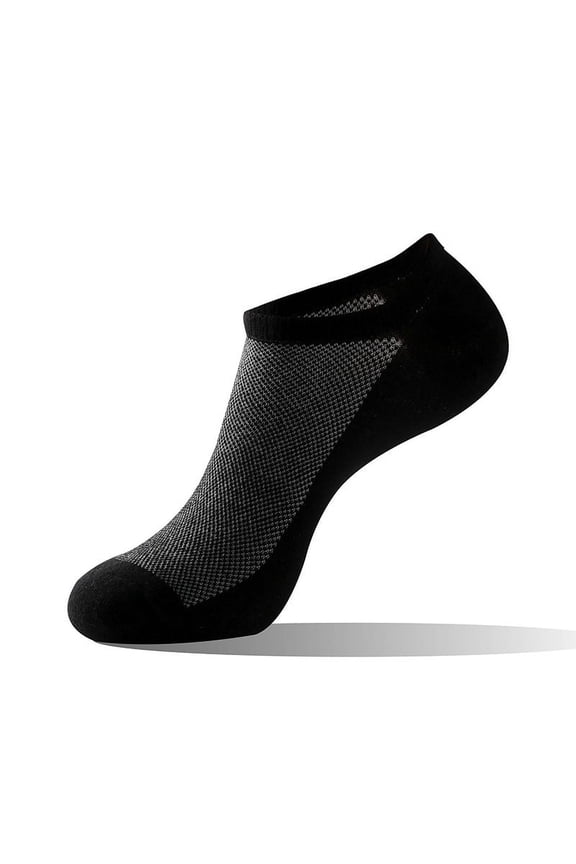 Men's 6/5 Pair Full Cushion Work Gear Short Boot Crew Socks Black One size fits all