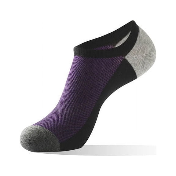 Men's 6/5 Pair Full Cushion Work Gear Short Boot Crew Socks Purple XL