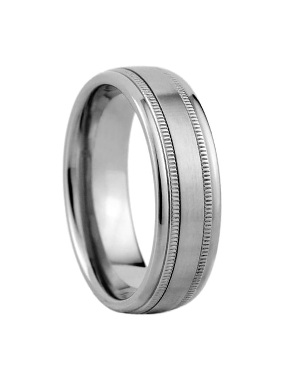 Men's 6 MM Design Edge Titanium Wedding Band