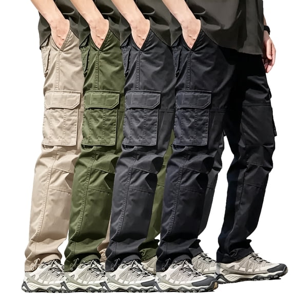 Men's 6 Pocket Stretch Cargo Pants Outdoor Daily Wear Casual Work Pants S-XXL