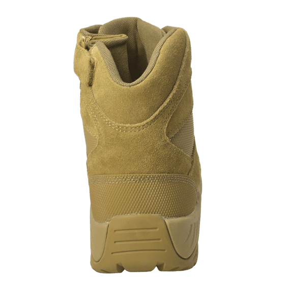 Men's 6" Suede Leather Side Zipper Tactical Boot, Coyote