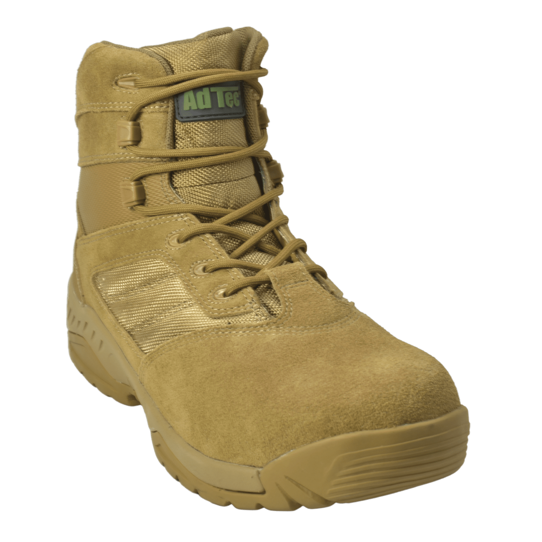 Men's 6" Suede Leather Side Zipper Tactical Boot, Coyote
