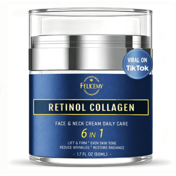 Men's 6-in-1 Face Cream Moisturizer Retinol Collagen Hydrating After Shave Care 1.7oz