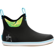 Mens Ankle Deck Boot Guy Harvey, Black Mahi, Size 12M