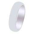 thumbnail image 1 of AFFY Men's 6MM Domed Wedding Band Ring In 14k Solid White Gold Ring Size-5, 1 of 3