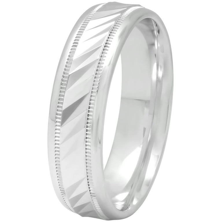 Mens silver wedding bands walmart outlet