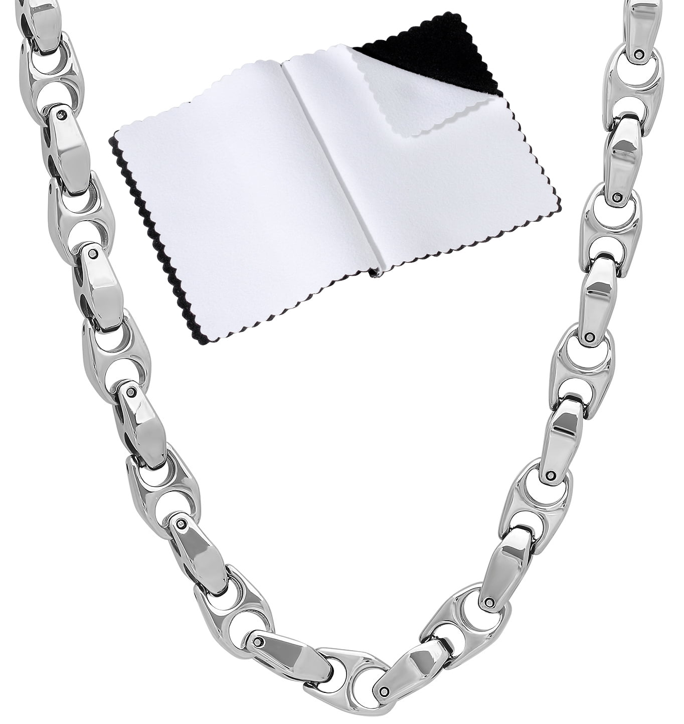 Dark silver deals chain necklace