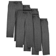 thumbnail image 1 of Men's Cotton-Blend Pajama Pants - Soft Brushed Flannel Feel Sleep & Lounge Pants with Pockets & Elastic Waistband - Graphite Heather Gray 6-Pack-Large, 1 of 7