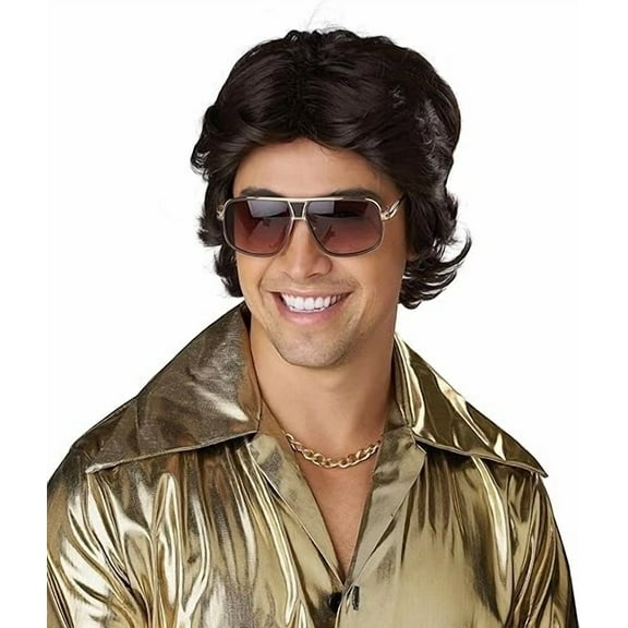 Men's 70'S Feathered & Flashy Costume Wig