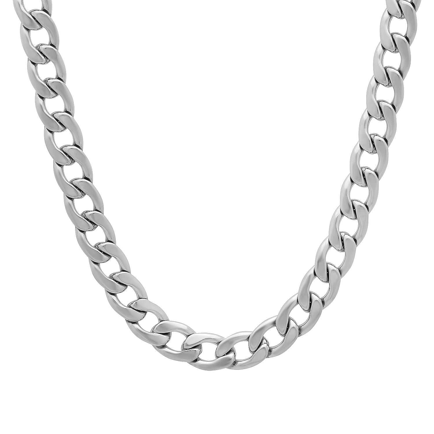24 Inch 7mm 14K Yellow Gold Men Awesome 24 Inches Flat Cuban Necklace  x 7mm Wide main image 1