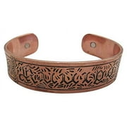Mens 8 Inch Solid Copper Magnetic Cuff Bracelet CBM1001WS - 5/8 of an inch Wide.