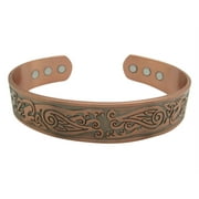 Mens 8 Inch Solid Copper Magnetic Cuff Bracelet CBM355- 5/8 Of An Inch Wide.