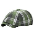 thumbnail image 1 of ZQUUVOU Men's 8 Panel Wool Blend Newsboy Cap Herringbone Art Head Cap Cotton Beret Hat Army Green, 1 of 3