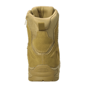 Mens 8" Suede Leather Side Zipper Waterproof Tactical Boot, Coyote