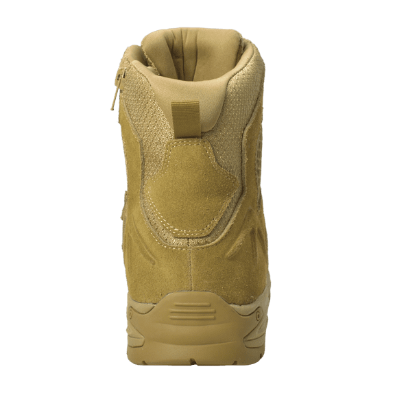 Men's 8" Suede Leather Side Zipper Waterproof Tactical Boot, Coyote