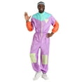 thumbnail image 1 of Men's 80's Purple Tracksuit Costume, 1 of 7