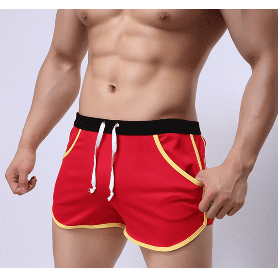 Men's 80s Retro Gym Fitness Shorts for Running, Workout, Bodybuilding & Casual Style