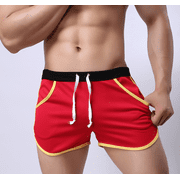 Mens 80s Retro Gym Fitness Shorts for Running, Workout, Bodybuilding & Casual Style