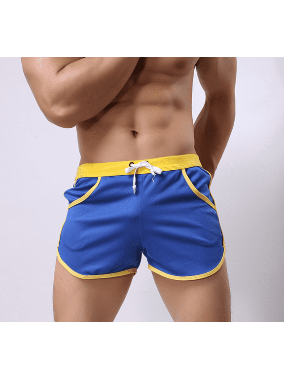 Men's 80s Retro Gym Fitness Shorts for Running, Workout, Bodybuilding & Casual Style