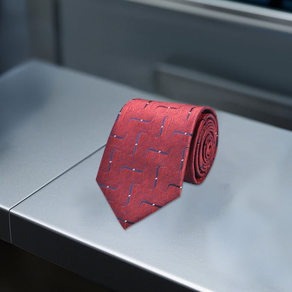 Men's 8cm Wide Solid Color Polyester Necktie for Business Casual and Formal Attire