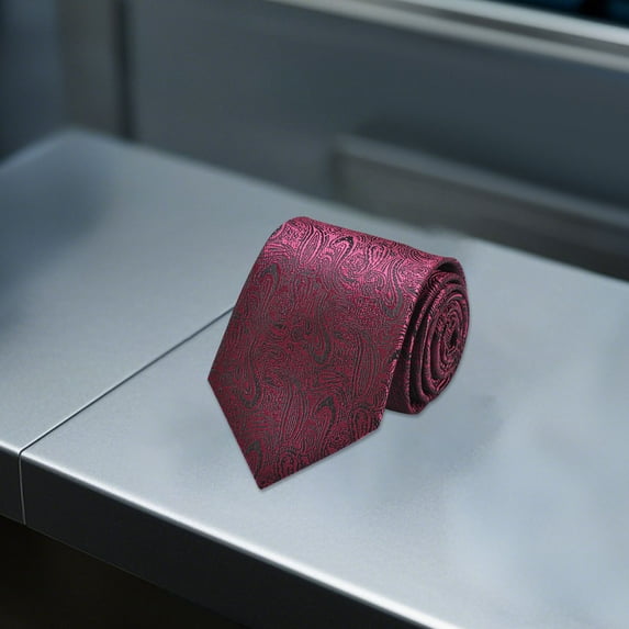 Men's 8cm Wide Solid Color Polyester Necktie for Business Casual and Formal Attire