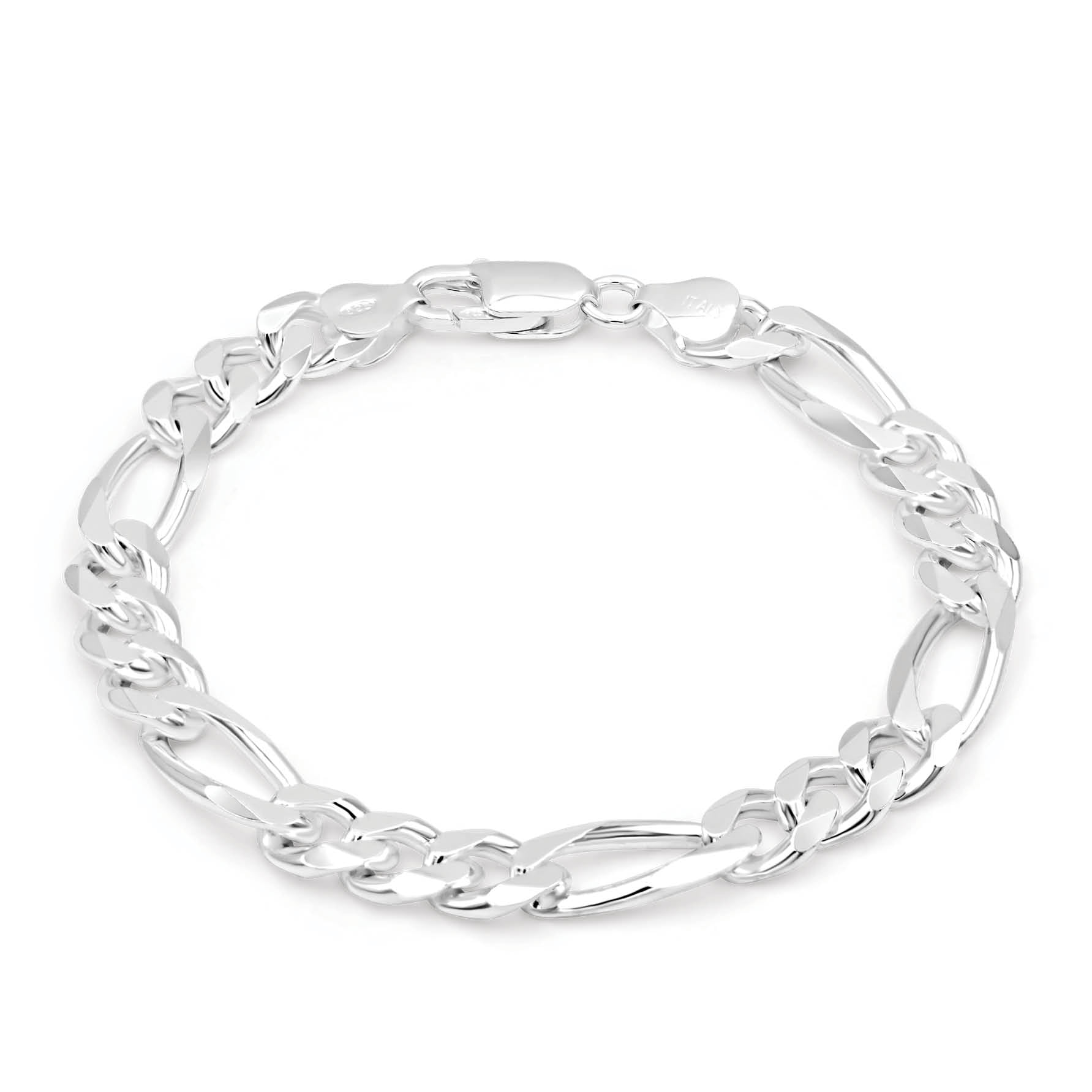 Beveled Curb Chain Bracelet 8mm 220 Sterling Silver Beveled Curb Chain Bracelet 8mm 220 Sterling Silver