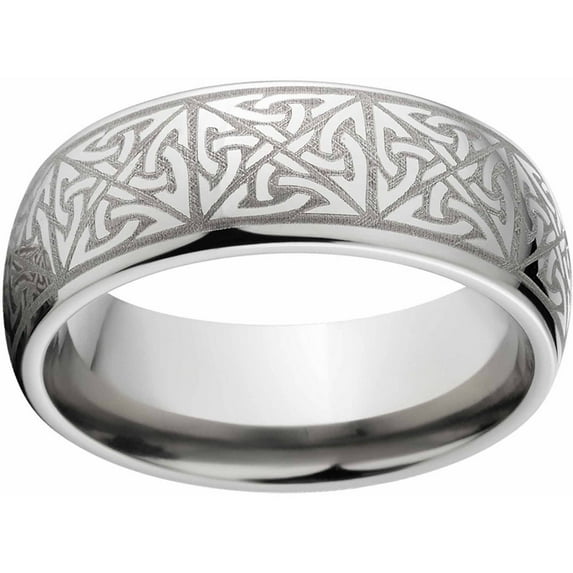 Men's 8mm Celtic Titanium Band with Comfort Fit Design