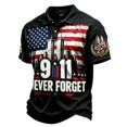 thumbnail image 1 of Men's 9/11 25th Anniversary Polo Shirts We Will Never Forget 9/11 Golf Shirts Vintage 911 Memorial 25th Anniversary Tee Tops, 1 of 3