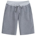 thumbnail image 1 of Men's 9 Inch Inseam Athletic Shorts Elastic Waistband Workout Running Basketball Short Pants Performance Activewear Knee Length with Pockets Summer, 1 of 3