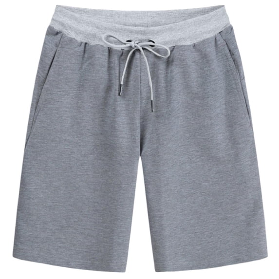 Men's 9 Inch Inseam Athletic Shorts Elastic Waistband Workout Running Basketball Short Pants Performance Activewear Knee Length with Pockets Summer