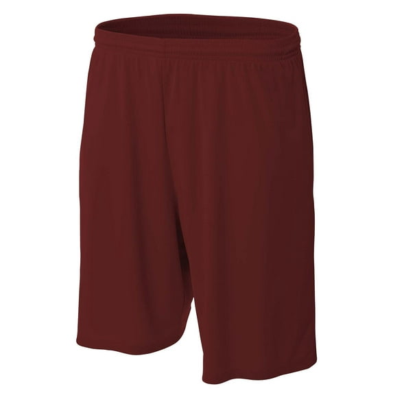 Men's 9" Inseam Pocketed Performance Short - MAROON - 2XL