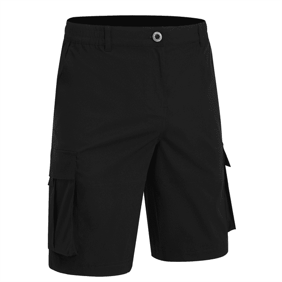 Men's Hiking Cargo Shorts Outdoor Travel Shorts for Men with Multi Pocket for Fishing Camping Casual Golf Black 34