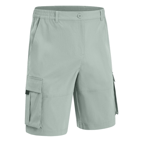 Men's Hiking Cargo Shorts Outdoor Travel Shorts for Men with Multi Pocket for Fishing Camping Casual Golf Grey green 34